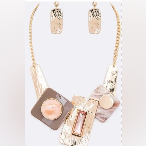 Jewelry - Multi-Color Statement Necklace and Earring Set